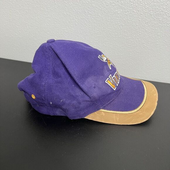 Minnesota Vikings NFL Cap Hat VINTAGE 90s Puma Purple Pro Line Canvas Adjustable - Picture 5 of 9